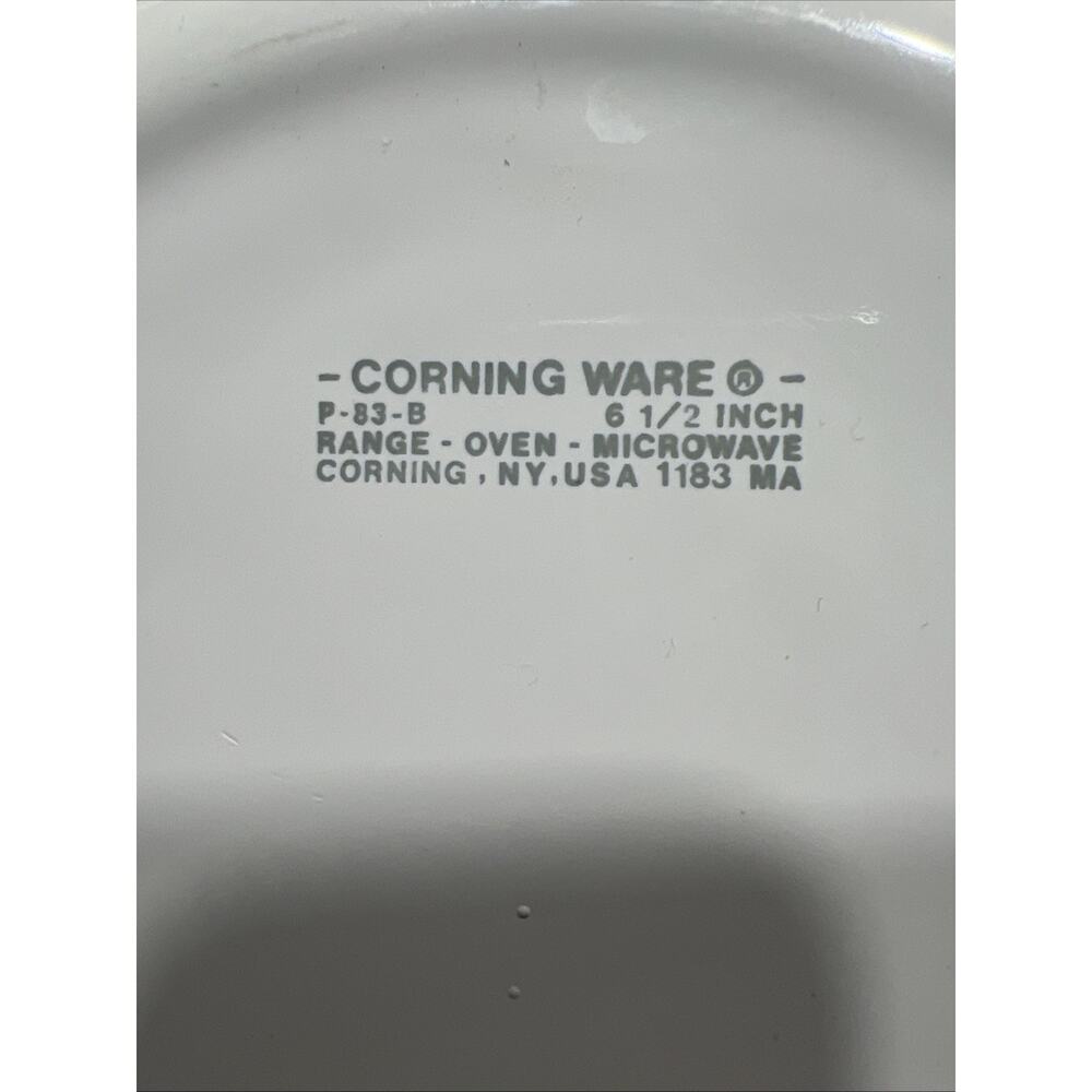 RARE Vintage Corning Ware Blue Cornflower 6 1/2 in. P-83-B with Lid P83-C - Picture 7 of 10